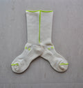 Stock Sock+ WASHI×WOOL / Crew［美濃和紙 × 尾州メリノウール］<白/HAKU>　