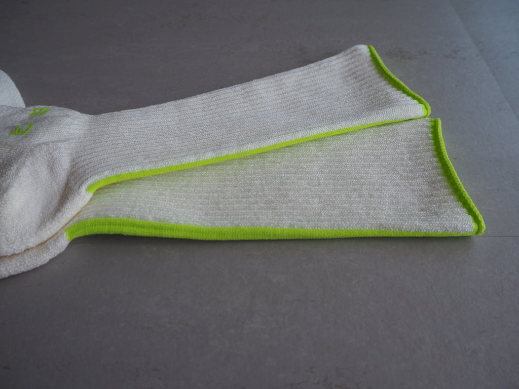 Stock Sock+ WASHI×WOOL / Crew［美濃和紙 × 尾州メリノウール］<白/HAKU>　
