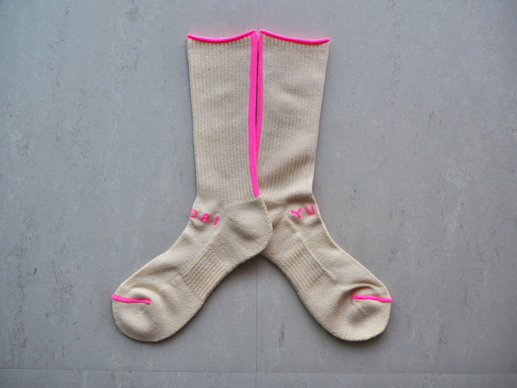 Stock Sock WOOL×COTTON ～小野雄大 ver.～ / Crew ［メリノウール×コットン］　