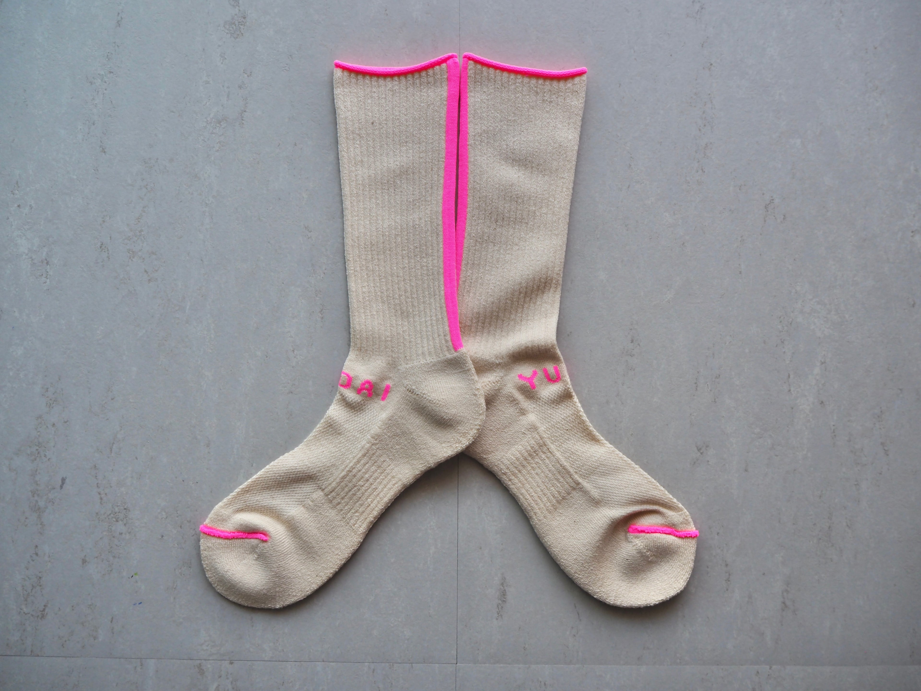 Stock Sock WOOL×COTTON ～小野雄大 ver.～ / Crew ［メリノウール×コットン］　