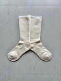 StockSock＋ WOOL×COTTON / Crew ［メリノウール/ジャスパー×コットン/アルティメイトピマ］<ホワイト>